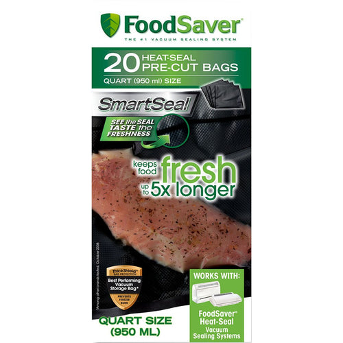 Foodsaver Precutt Bags 8 IN. X 11 IN. Quart 20 PK.