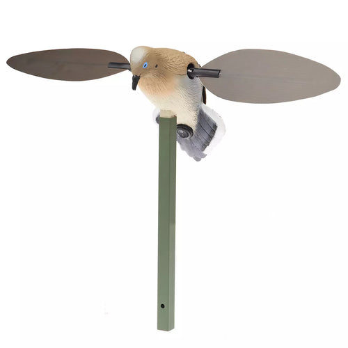 Mojo Voodoo Motorized Dove Decoy, Spinning Wings, Support Pole