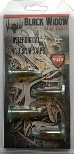 Black Widow Deer Lures Interdigital Gland Snap Caps 4 Pack