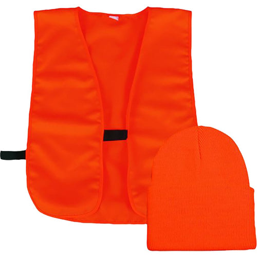 Outdoor Cap Knit Watch Cap and Vest Combo