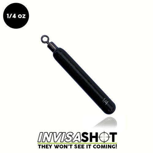 Woo! Tungsten Closed Eye 1/4 oz Green Pumpkin INVISASHOT Tungsten Drop Shot Weight